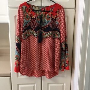 Tunic top size medium multicolor
